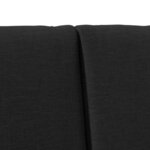 vidaXL Tête de lit capitonnée Noir 150 cm Pin massif