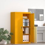 vidaXL Armoire de rangement 2 Pièces Jaune moutarde 80 x 40 x 140 cm