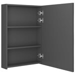 vidaXL Armoire de salle de bain à miroir LED Gris 50x13x70 cm