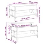 vidaXL Table basse Chêne artisanal 100 x 50 x 50 cm Bois d'ingénierie