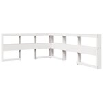 vidaXL Lit bibliothèque sans matelas blanc 120x190 cm bois pin massif