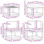 vidaXL Ensemble de canapés d'extérieur 7 Pièces Blanc et anthracite