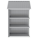 vidaXL Abri de jardin avec étagère Gris 205x130x183 cm Fer