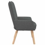 Chaise Relaxante vidaXL Gris Foncé Tissu