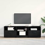 vidaXL Meuble TV avec tiroir Noir 150 x 33.5 x 45 cm Bois d'ingénierie