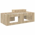 vidaXL Lit haut pour enfants avec bureau Chêne Sonoma 75 x 190 cm