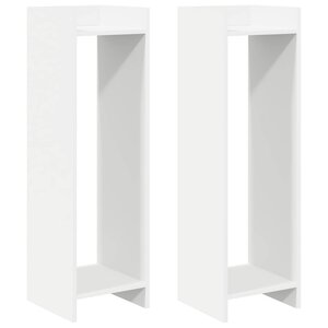 vidaXL Support de Plante 2 pièces Blanc 30 x 30 x 100 cm
