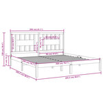 vidaXL Cadre de lit sans matelas bois massif 200x200 cm