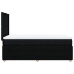 vidaXL Sommier à lattes de lit avec matelas Noir 90x200 cm Tissu