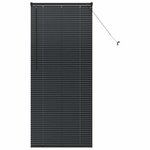 vidaXL Store de Fenêtre avec des rideaux Autre Noir 80 x 130 cm Aluminium