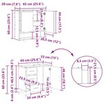 vidaXL Ensemble de mobilier de salle de bain 4 Pièces Bois ancien