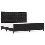 Literie vidaXL Noir 200x200 cm Velours