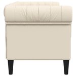 vidaXL Canapé Chesterfield 2 places lin