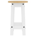 vidaXL Tabourets de bar lot de 2 blanc bois massif de pin