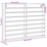 vidaXL Armoire à vitrine blanc 100x8 5x75 cm bois d'ingénierie
