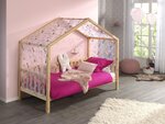 Dallas Lit MH 90 X 200 Naturel + Tente textile Papillon
