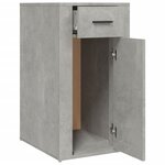 vidaXL Armoire de bureau Gris béton 40x49x75 cm Bois d'ingénierie