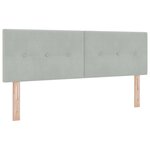 Lit coffre vidaXL avec matelas gris clair 140x200 cm en velours
