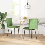 vidaXL Chaises à manger lot de 2 Vert clair Velours