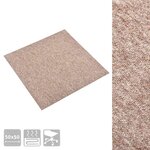 vidaXL Tapis 20 Pièces Beige 50 x 50 cm 100  Polypropylène
