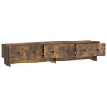 vidaXL Meuble TV Chêne fumé 147 x 34 5 x 30 cm Bois d'ingénierie