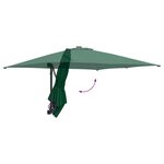vidaXL Parasol de jardin Vert  Noir 248.5 x 247.5 x 160 cm