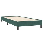 vidaXL Sommier à lattes de lit et matelas et LED vert foncé 80x220 cm velours