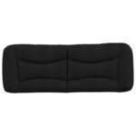 vidaXL Coussin de tête de lit Hvar noir 120 cm tissu