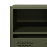 vidaXL Meuble TV vert olive 68x39x43 5 cm acier laminé à froid