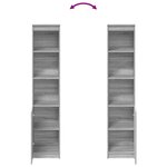 VidaXL Buffet sonoma gris 37 5x35x180 cm bois d'ingénierie