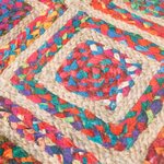 vidaXL Tapis lavable multicolore Ø 120 cm antidérapant