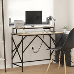 vidaXL Bureau Chêne sonoma 100 x 50 x 86.5 cm Bois d'ingénierie