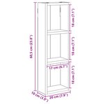 vidaXL Armoire murale de salle de bain Chêne Fumé 20 x 10 x 60 5 cm