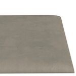 vidaXL Panneaux muraux 12 Pièces Gris clair 60x15 cm Velours 1 08 m²
