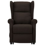 vidaXL Fauteuil Marron foncé Tissu