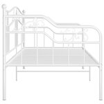 vidaXL Cadre de canapé-lit sans matelas blanc métal 90x200 cm