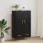 vidaXL Haut Armoire Chêne noir 69 5 x 31 x 115 cm Bois d'ingénierie