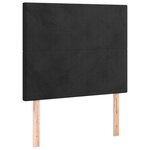 vidaXL Sommier à lattes de lit et matelas Noir 80x200 cm Velours