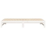 vidaXL Lit coulissant sans matelas blanc 2x(90x190) cm