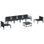 vidaXL Ensemble de canapé de jardin 7 Pièces Anthracite Acier