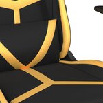 vidaXL Chaise de jeu Noir et doré Similicuir