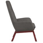 vidaXL Chaise de relaxation avec repose-pied Gris clair Tissu