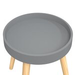 vidaXL Table d'appoint Gris 38x38x40 cm Bois ingénierie et pin massif
