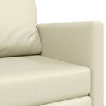 vidaXL Canapé-Lit Crème 124 x 71 x 78 cm Cuir artificiel