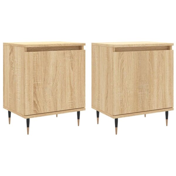 vidaXL Tables de chevet 2Pièces chêne sonoma 40x30x50cm bois d'ingénierie