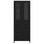 vidaXL Haut Armoire Chêne noir 69 5 x 34 x 180 cm Bois d'ingénierie