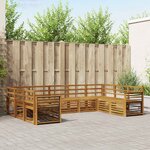 vidaXL Ensemble de canapé d'angle 9 Pièces Naturel