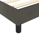 vidaXL Cadre de lit Gris foncé 120x200 cm Velours