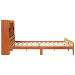 vidaXL Lit bibliothèque sans matelas cire marron 180x200 cm pin massif