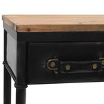 vidaXL Table console MDF et bois de sapin 100 x 33 5 x 80 cm
